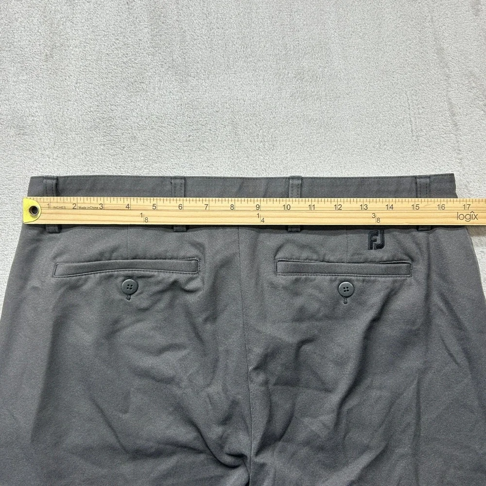 FootJoy Golf Pants Men 34x32 Gray Performance Stretch Straight Leg Chino Outdoor